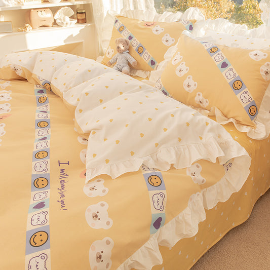 Lemon bear bedding set