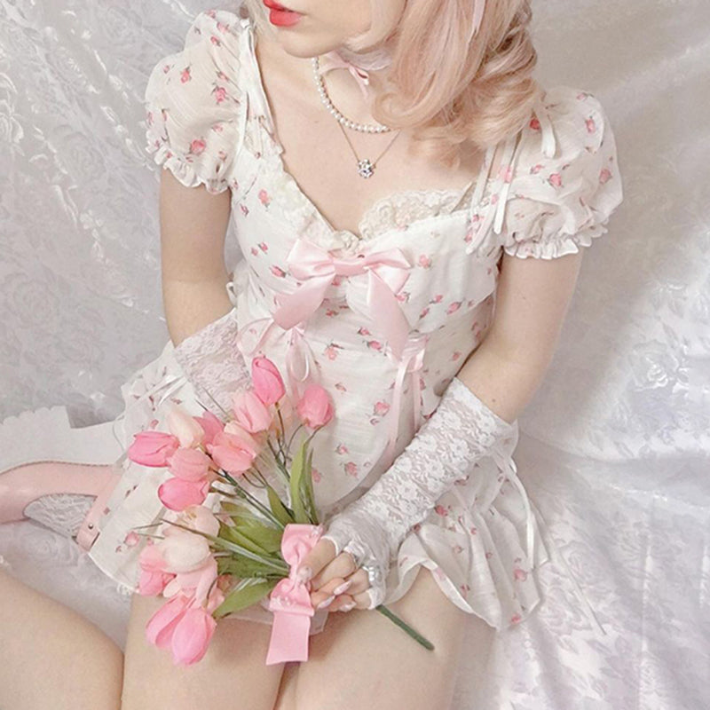 Ditsy Rose Mini Dress