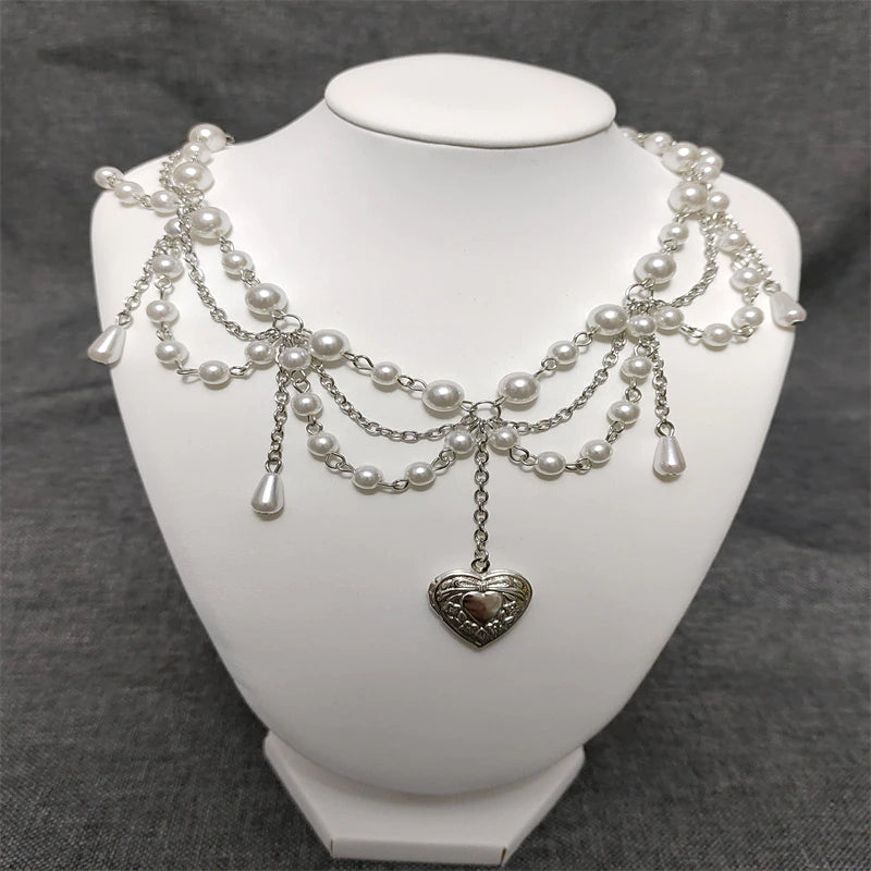 Layered Pearl Necklae