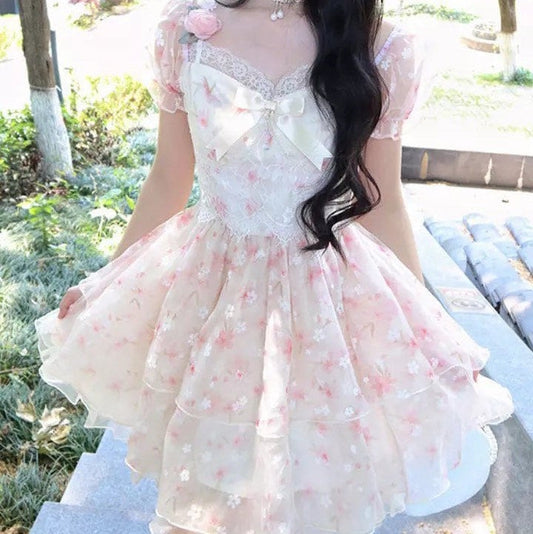Kawaii Lace Mini Dress