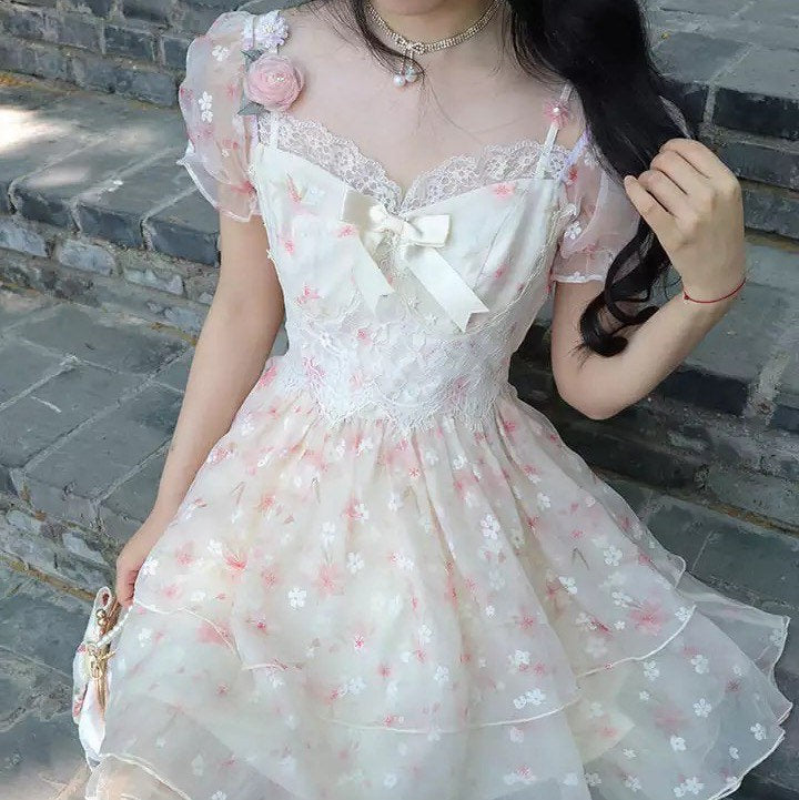 Kawaii Lace Mini Dress