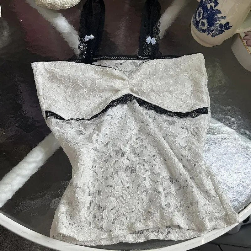 White Lace coquette Fairy top