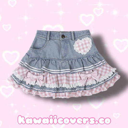 Kawaii Denim Skirt