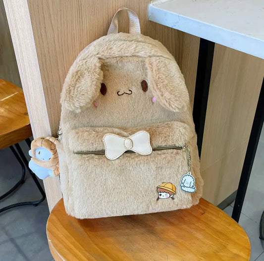 Mocha Fluffy Backpack
