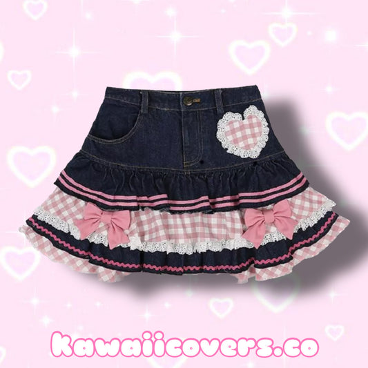 Kawaii Denim Skirt